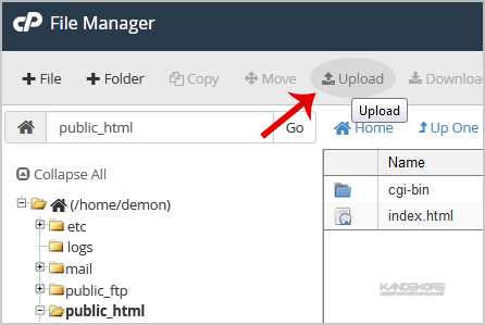 How to upload files via the cPanel FileManager? - HOST DADA